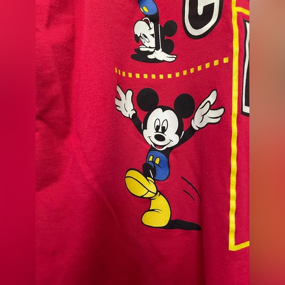 Mickey Mouse Vintage Paper Tag Rare Disney USA 2X Plus Red Womens Shirt Resort - Picture 5 of 15